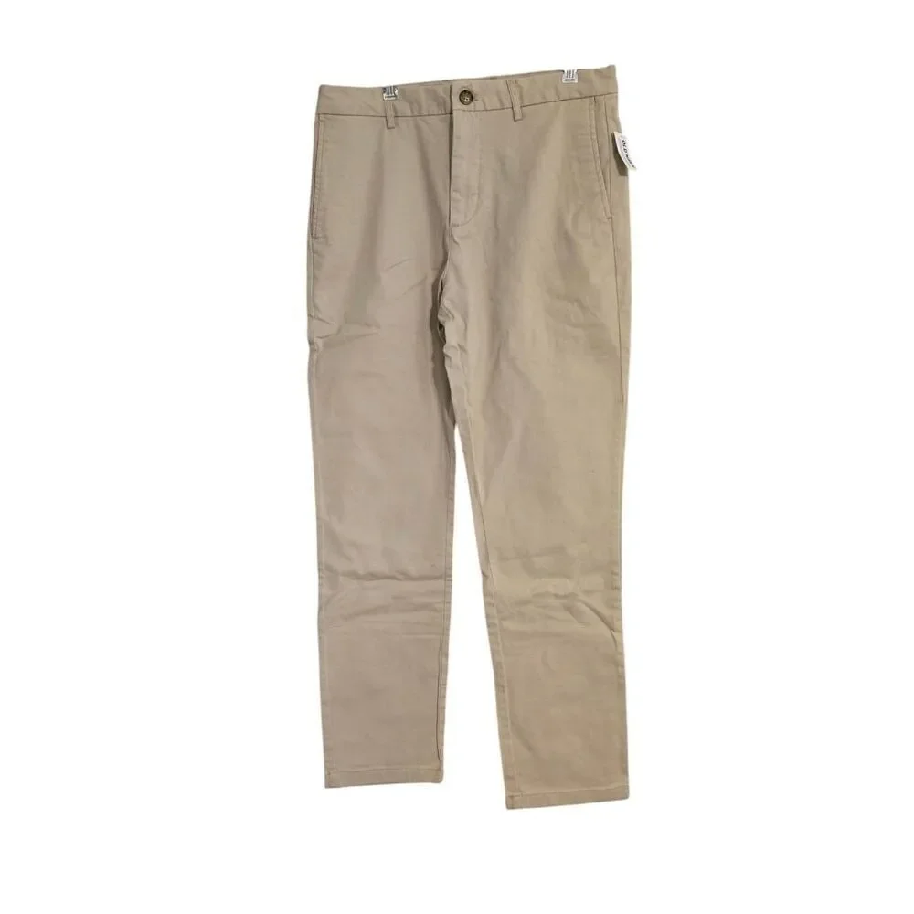 Old Navy Mens 33X32 SLIM Beige Built-In Flex Chino Pants